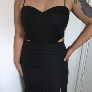 Reformation Alessa Dress in Black